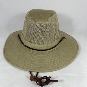 Dorfman Pacific Safari Mesh Sidewall Wide Brim Hat